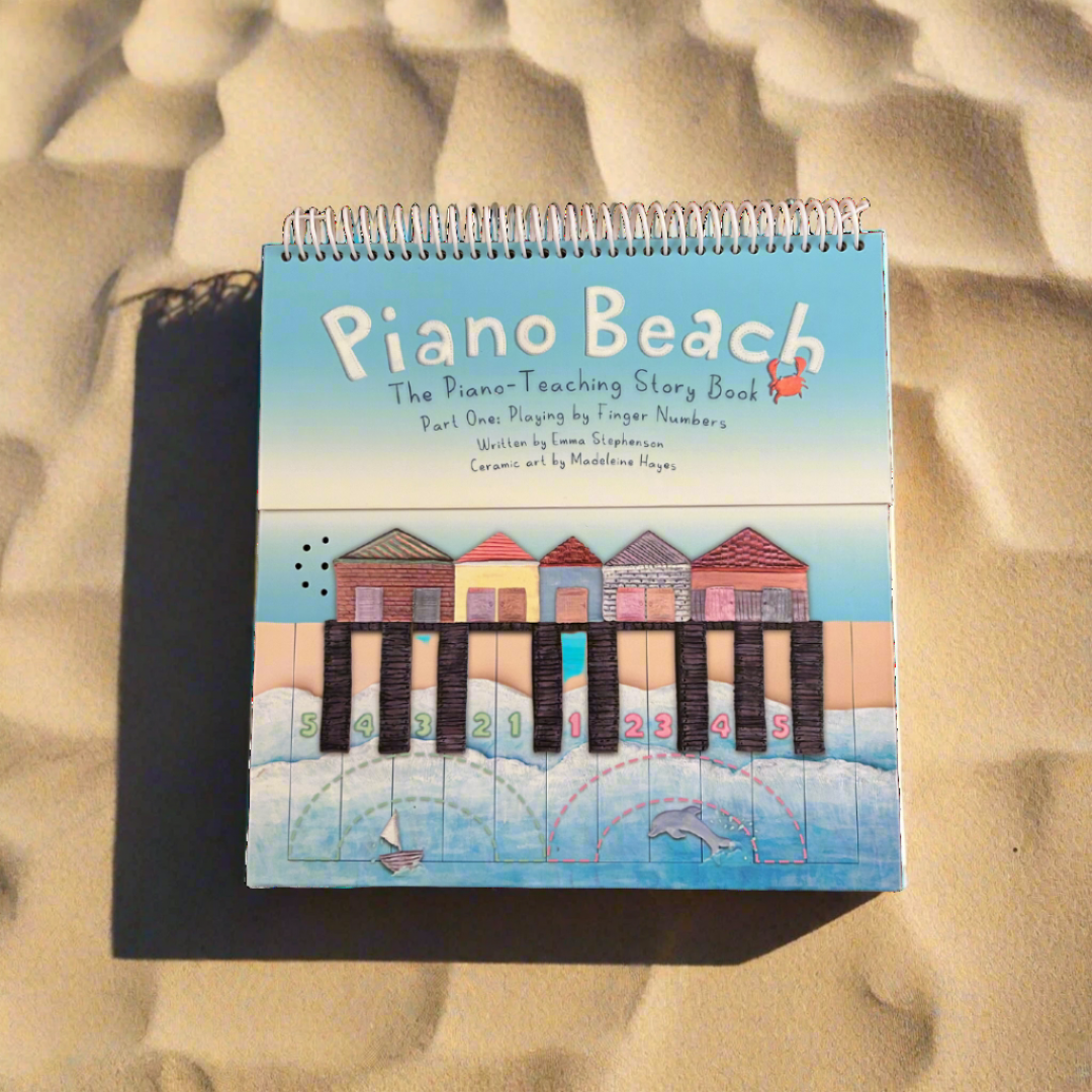 Kids Story Book, Simple Piano, Art about the sea (sandy background)