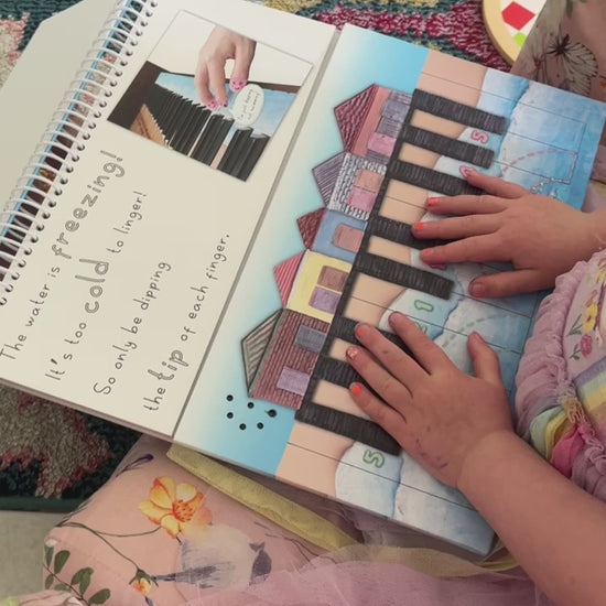 Simple piano book, story for kids with art about the sea (Video)